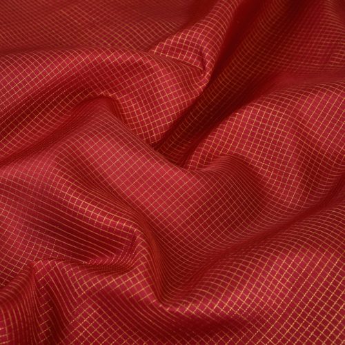 elegant-handloom-kanjivaram-silk-yardage-kanchi-red-zari-kattam-N062101-3