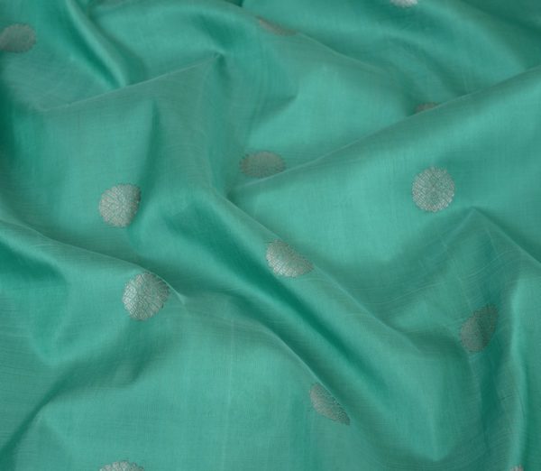 elegant-handloom-kanjivaram-silk-yardage-kamalam-butta-aqua-green-522106-3