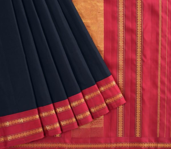 Elegant Kanjivaram sampradaya korvai rudraksha weavemaya Bangalore India Maya black 2972115 3