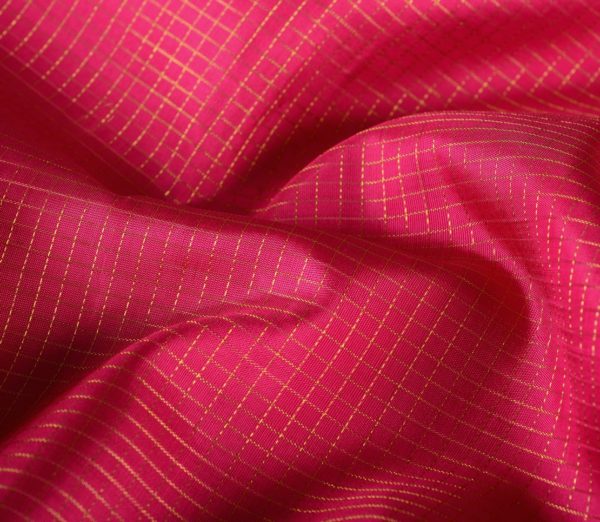 Elegant handloom Kanjivaram silk yardage pink zar kattam weavemaya Bangalore Indin Maya N 22204 3