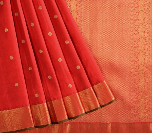 Elegant Kanjivaram Kanya Bridal Butta Rich pallu weavemaya Bangalore India Maya Red 4532205 3
