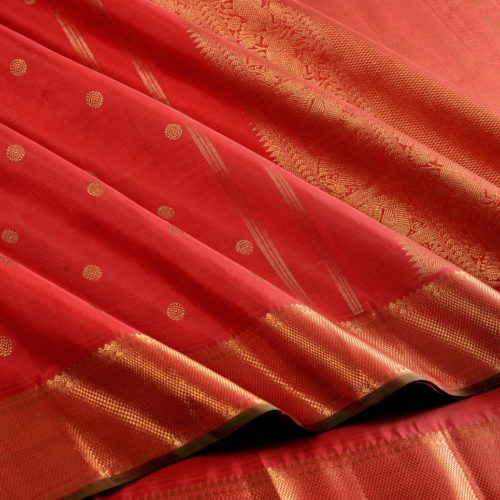 Elegant Kanjivaram Kanya Bridal Butta Rich pallu weavemaya Bangalore India Maya Red 4532205 4