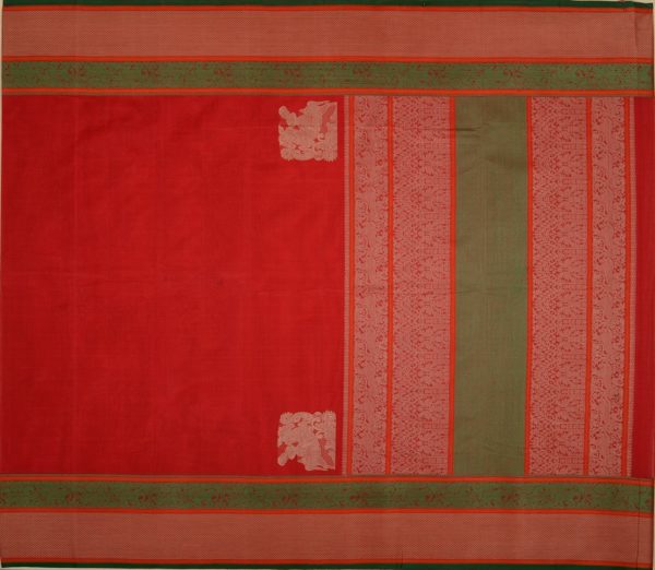 Elegant Kanchi Cotton Parutti Corner Motif Weavemaya Bangalore India Maya Red 76821050 1