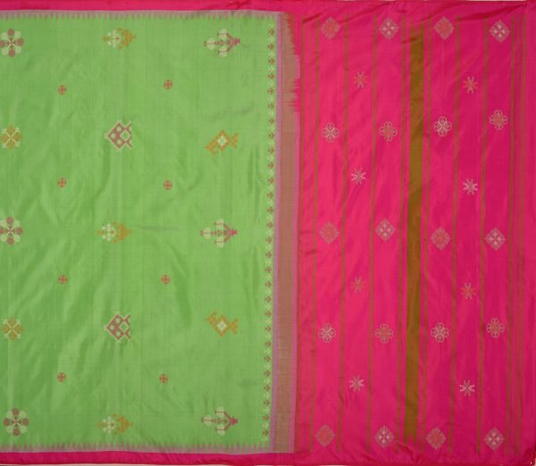 Elegant Kanjivaram silk saree Sampradaya Kasuti Korvai Weavemaya Bangalore India Maya Olive Green 10172102 1
