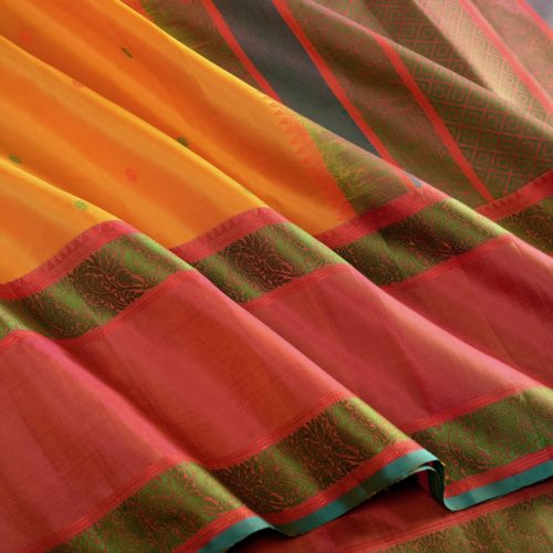 Elegant Threadwork Kanjivaram silk saree Mrudula Weavemaya Bangalore India Maya Yellow 4532218 4