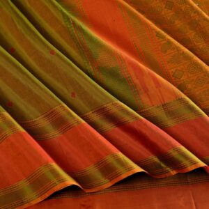 Elegant Kanjivaram Mrudula Threadwork Butta Weavemaya Bangalore India Maya Mehendi Green 5582211 4