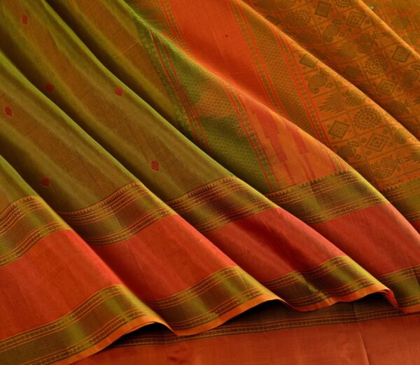 Elegant Kanjivaram Mrudula Threadwork Butta Weavemaya Bangalore India Maya Mehendi Green 5582211 4