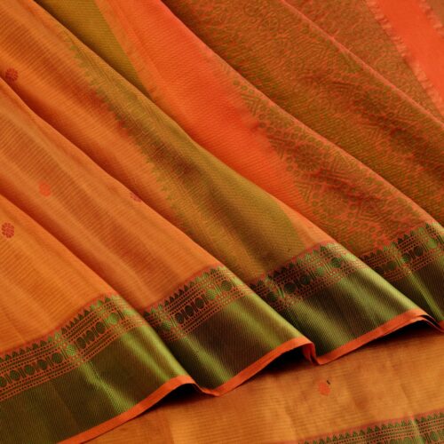 Elegant Kanjivaram Mrudula Threadwork Butta Weavemaya Bangalore India Maya Mustard 5582201 4