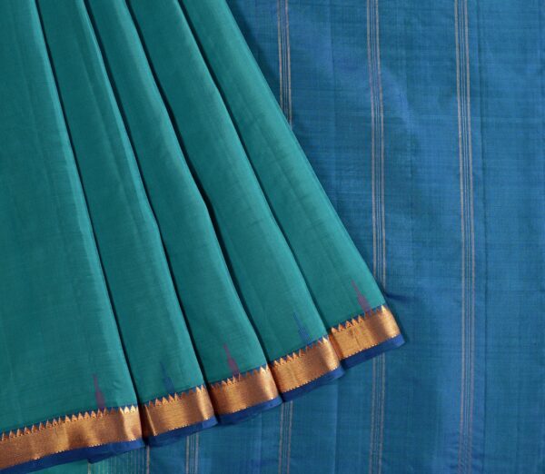 Elegant Kanjivaram Sarala Weavemaya Bangalore India Maya Copper Sulphate Blue 1152207 3