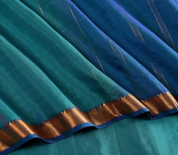 Elegant Kanjivaram Sarala Weavemaya Bangalore India Maya Copper Sulphate Blue 1152207 4