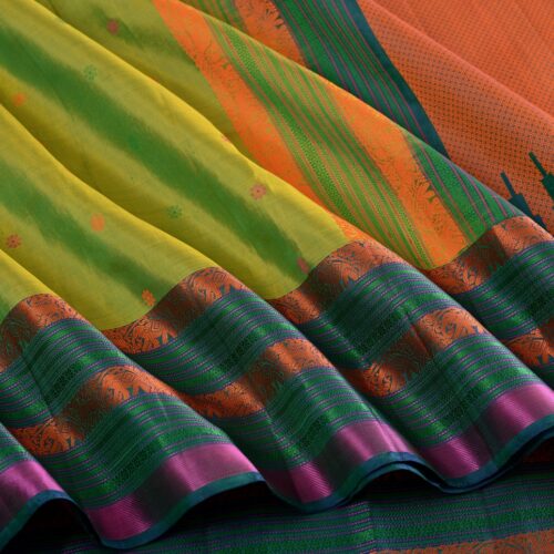 Elegant Kanjivaram Mrudula Butta Jacquard Blouse Weavemaya Bangalore India Maya Green 7922020 4