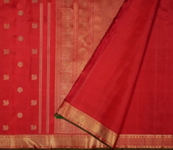Elegant Kanjivaram Kanya Zari Butta Rich Pallu Weavemaya Bangalore India Maya Red 6262302 2