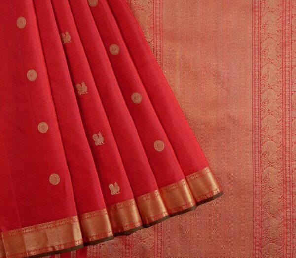 Elegant Kanjivaram Kanya Zari Butta Rich Pallu Weavemaya Bangalore India Maya Red 6262302 3