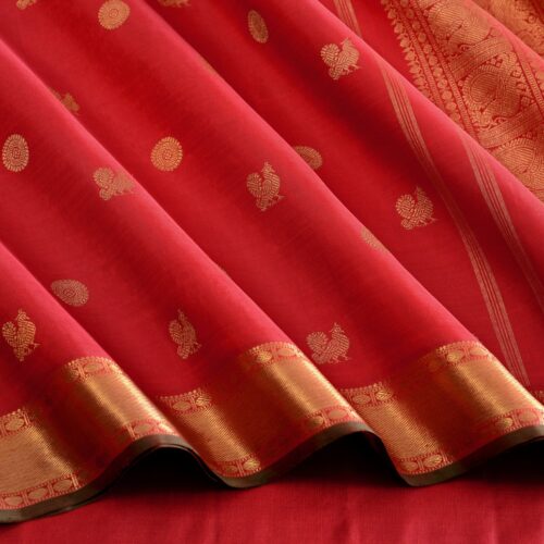 Elegant Kanjivaram Kanya Zari Butta Rich Pallu Weavemaya Bangalore India Maya Red 6262302 4