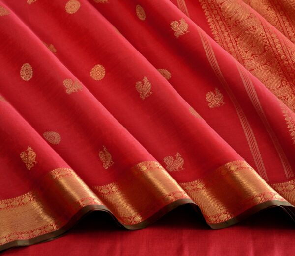 Elegant Kanjivaram Kanya Zari Butta Rich Pallu Weavemaya Bangalore India Maya Red 6262302 4