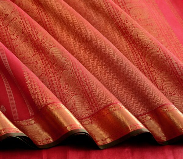 Elegant Kanjivaram Kanya Zari Butta Rich Pallu Weavemaya Bangalore India Maya Red 6262302 5