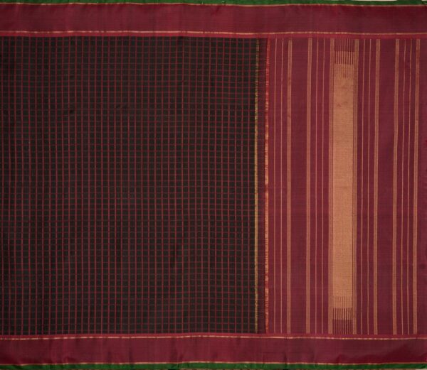 Elegant Kanjivaram Sampradaya Kattam Weavemaya Bangalore India Maya Black 1852202 1