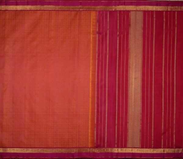 Elegant Kanjivaram Sampradaya Mayil Chakram Jacquard Weavemaya Bangalore India Maya Rust Orange 2602306 1