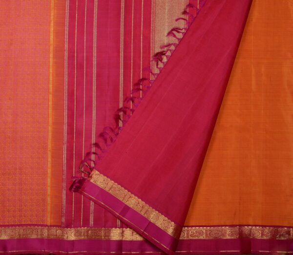 Elegant Kanjivaram Sampradaya Mayil Chakram Jacquard Weavemaya Bangalore India Maya Rust Orange 2602306 2