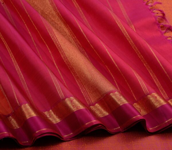 Elegant Kanjivaram Sampradaya Mayil Chakram Jacquard Weavemaya Bangalore India Maya Rust Orange 2602306 5