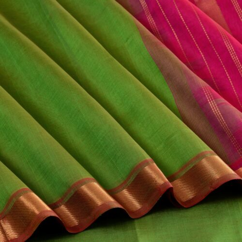Elegant Kanchi Silkcotton Mishratantu Bavinchi Border Weavemaya Bangalore India Maya Parrot Green 4802310 3