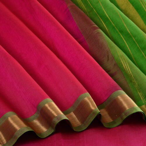 Elegant Kanchi Silkcotton Mishratantu Bavinchi Border Weavemaya Bangalore India Maya Rani Pink 4802311 3