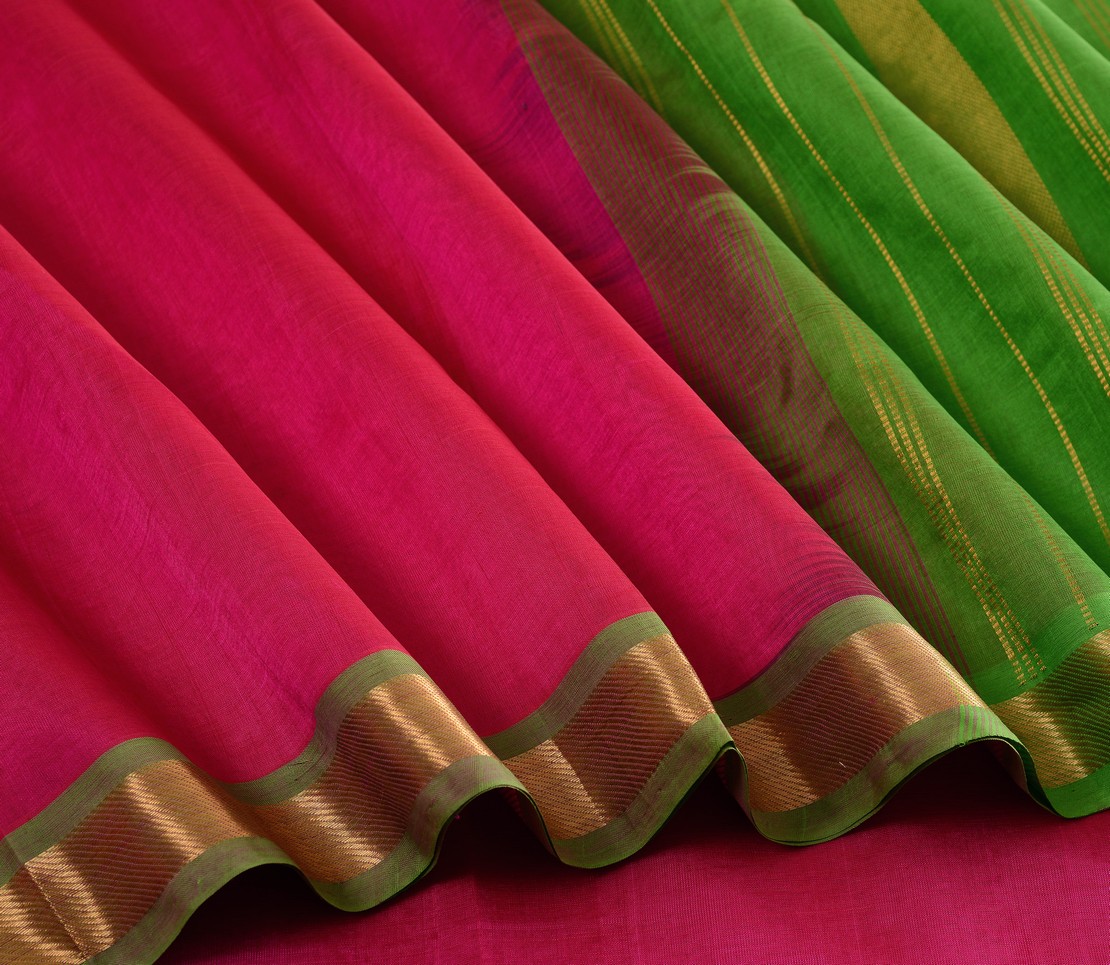 Elegant Kanchi Silkcotton Mishratantu Bavinchi Border Weavemaya Bangalore India Maya Rani Pink 4802311 3