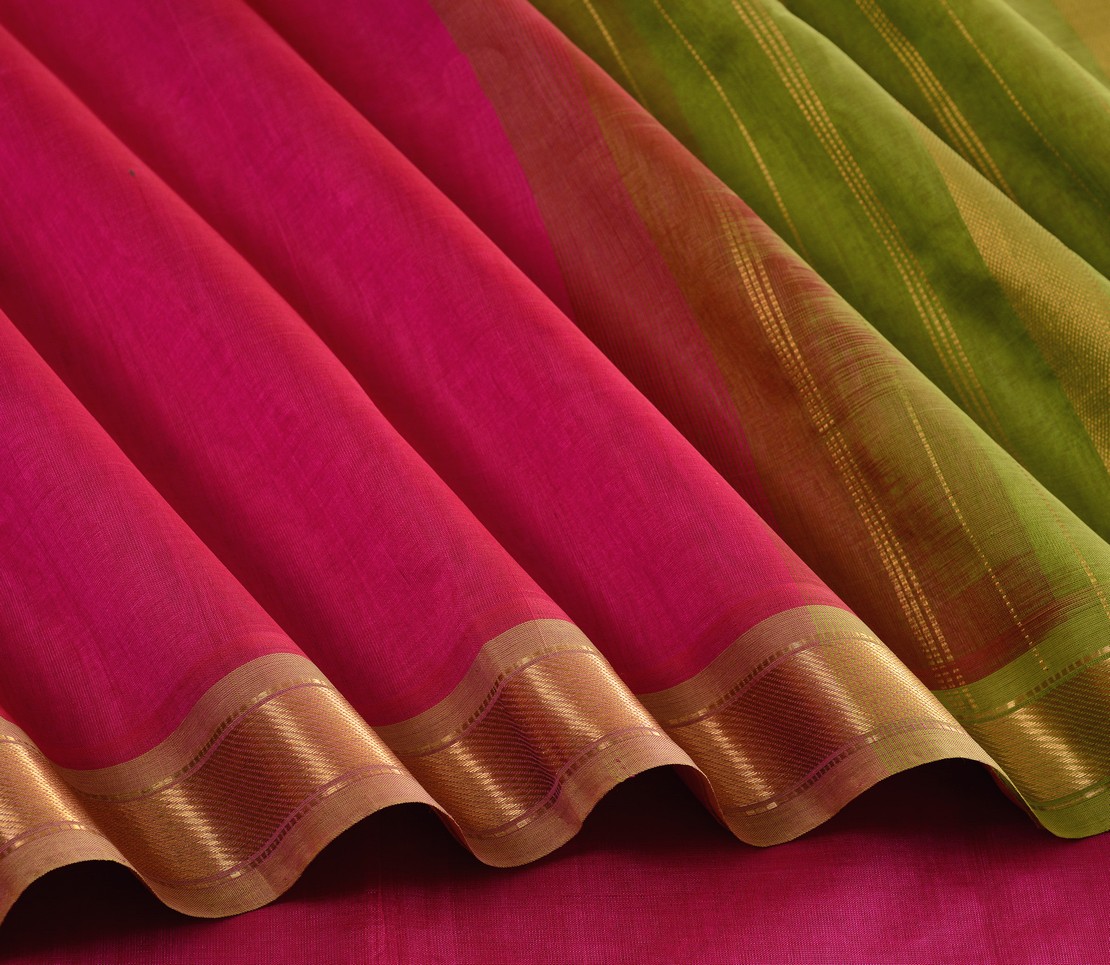 Elegant Kanchi Silkcotton Mishratantu Bavinchi Border Weavemaya Bangalore India Maya Rani Pink 4802315 3