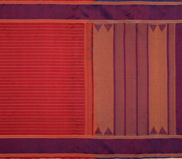 Elegant Kanchi Silkcotton Mishratantu Threadwork Veldhari Weavemaya Bangalore India Maya Carmine Red 452368 1