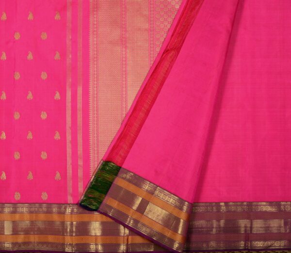 Elegant Kanjivaram Kanya Butta Rich Pallu Weavemaya Bangalore India Maya Rani Pink 1622002 2