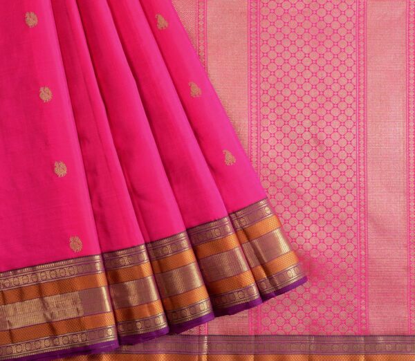 Elegant Kanjivaram Kanya Butta Rich Pallu Weavemaya Bangalore India Maya Rani Pink 1622002 3