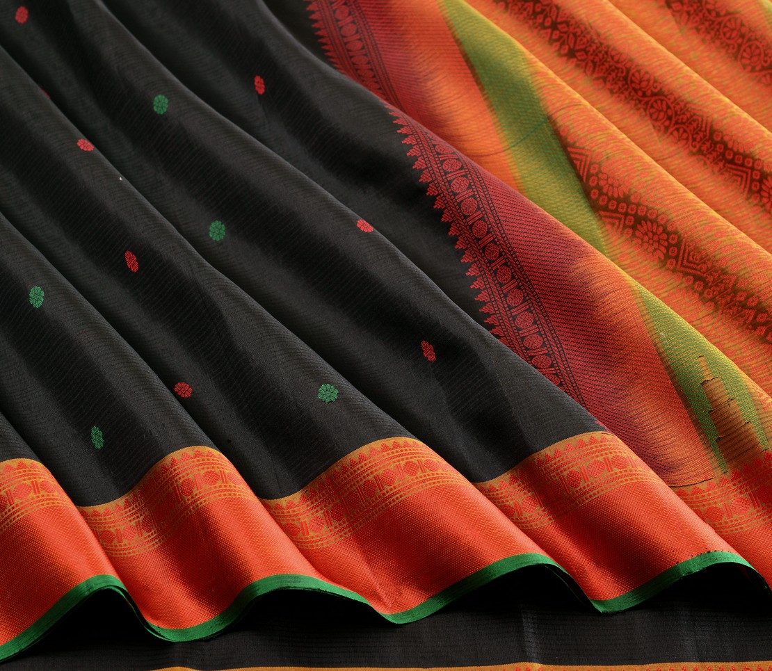 Elegant Kanjivaram Mrudula Butta Threadwork Weavemaya Bangalore India Maya Black 6262320 4