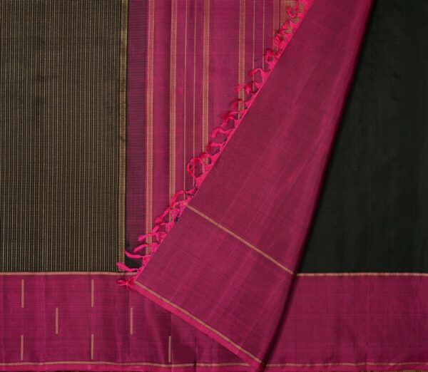 Elegant Kanjivaram Nouveau Kanchi Zari Lines Rich Pallu Weavemaya Bangalore India Maya Black 2592302 2