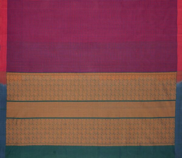 Elegant Kanchi Cotton Parutti Podi Kattam Ribbon Border Weavemaya Bangalore India Maya Purple Pink 30002323 5