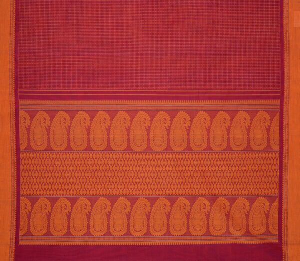Elegant Kanchi Cotton Parutti Small Border Lakshadeepam Weavemaya Bangalore India Maya Dark Pink 30002311 5