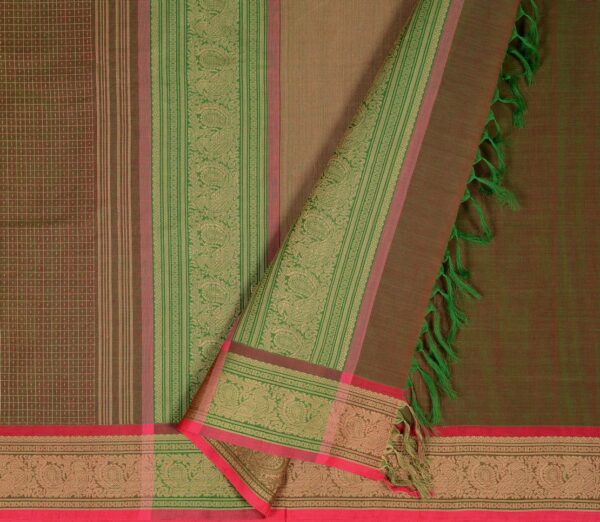 Elegant Kanchi Cotton Parutti Small Border Lakshadeepam Weavemaya Bangalore India Maya Manthuzir 30002304 2