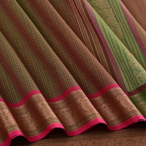 Elegant Kanchi Cotton Parutti Small Border Lakshadeepam Weavemaya Bangalore India Maya Manthuzir 30002304 3