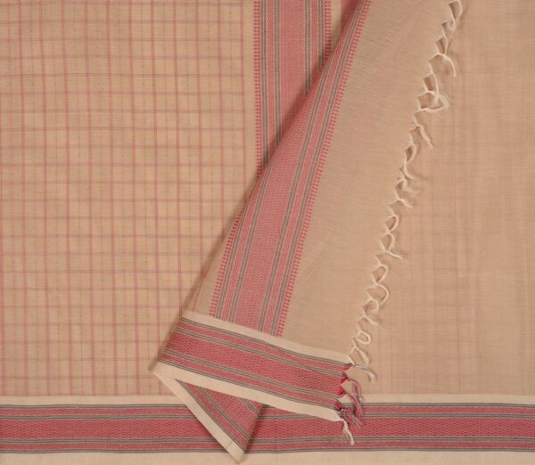 Elegant Kanchi Cotton Parutti Small Border Pooja Weavemaya Bangalore India Maya Offwhite 30002319 2