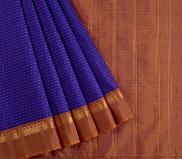 Elegant Kanjivaram Sarala Pinstripes Weavemaya Bangalore India Maya Blue 6262310 3