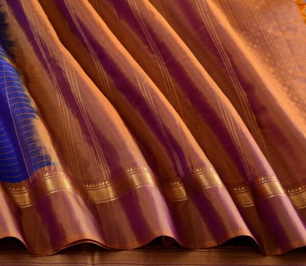 Elegant Kanjivaram Sarala Pinstripes Weavemaya Bangalore India Maya Blue 6262310 5
