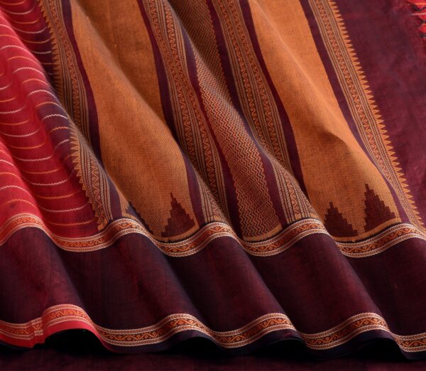 Elegant Kanchi Silkcotton Mishratantu Threadwork Veldhari Weavemaya Bangalore India Maya Maroon 6252393 4