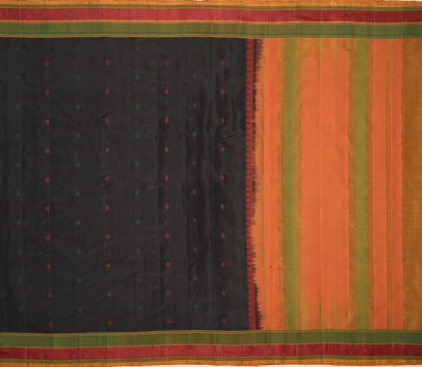 Elegant Kanjivaram Mrudula Threadwork Butta Weavemaya Bangalore India Maya Black 1442331 1