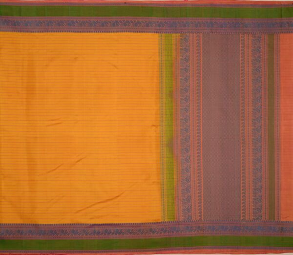 Elegant Kanjivaram Mrudula Threadwork Horizontal Lines Weavemaya Bangalore India Maya Mustard 1442346 1