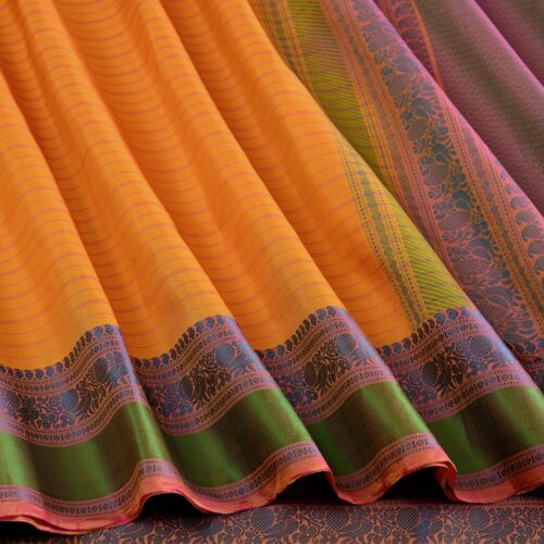 Elegant Kanjivaram Mrudula Threadwork Horizontal Lines Weavemaya Bangalore India Maya Mustard 1442346 4