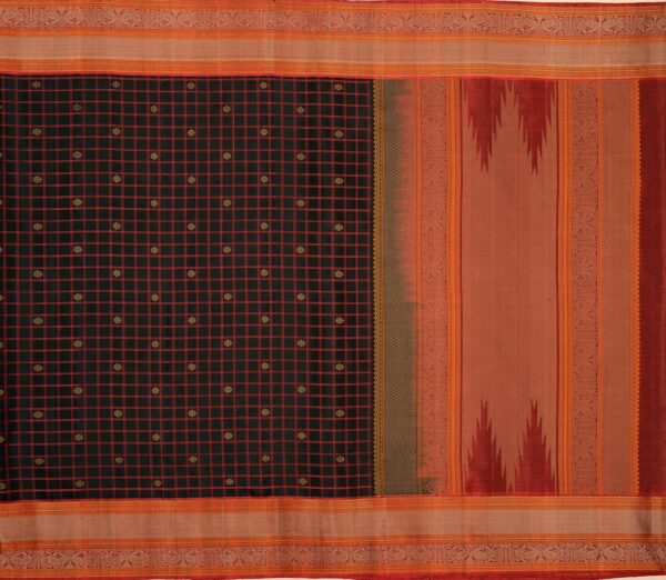 Elegant Kanjivaram Mrudula Threadwork Kattam Butta Weavemaya Bangalore India Maya Black 1442345 1