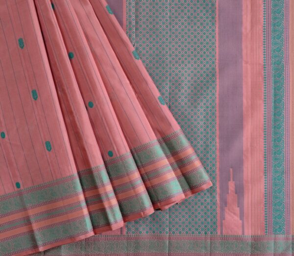 Elegant Kanjivaram Mrudula Threadwork Mutthuseer Butta Weavemaya Bangalore India Maya Light Pink 1442318 3