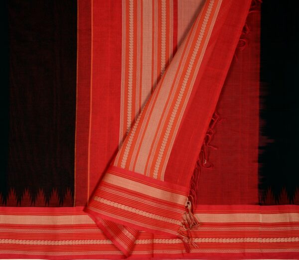 Elegant Kanchi Cotton Parutti Korvai Temple Border Weavemaya Bangalore India Maya Black 1452307 2