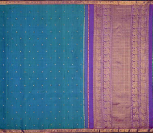 Elegant Kanjivaram Kanya Zari Butta Rich Pallu Weavemaya Bangalore India Maya Peacock Blue 1442303 1