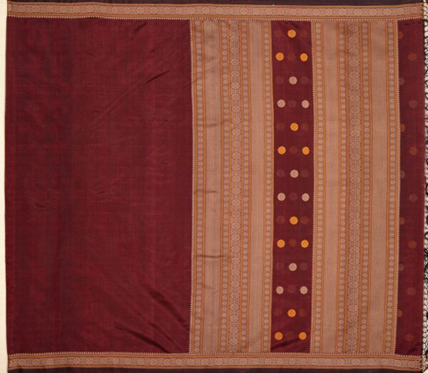 Elegant Kanchi Silkcotton Mishratantu Threadwork Butta Blouse Weavemaya Bangalore India Maya Brown 3022307 1