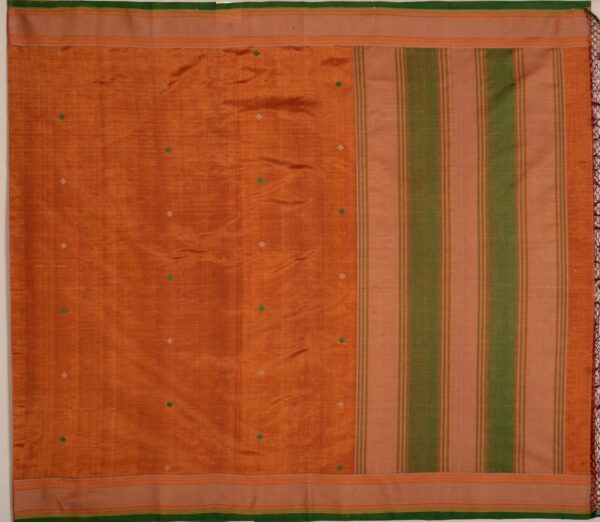 Elegant Kanchi Silkcotton Mishratantu Threadwork Butta Weavemaya Bangalore India Maya Brick Red 3022304 1